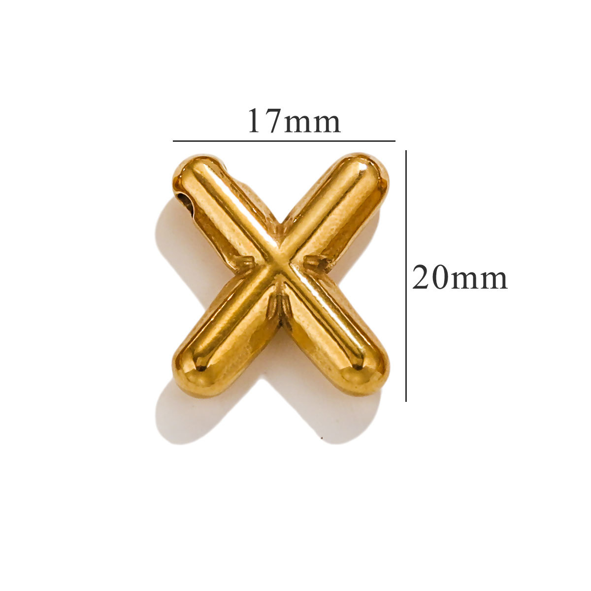 Gold color / 1 Piece Classic Simple Style Letter X Shape Stainless Steel  Gold Color Women's Pendant Picture24